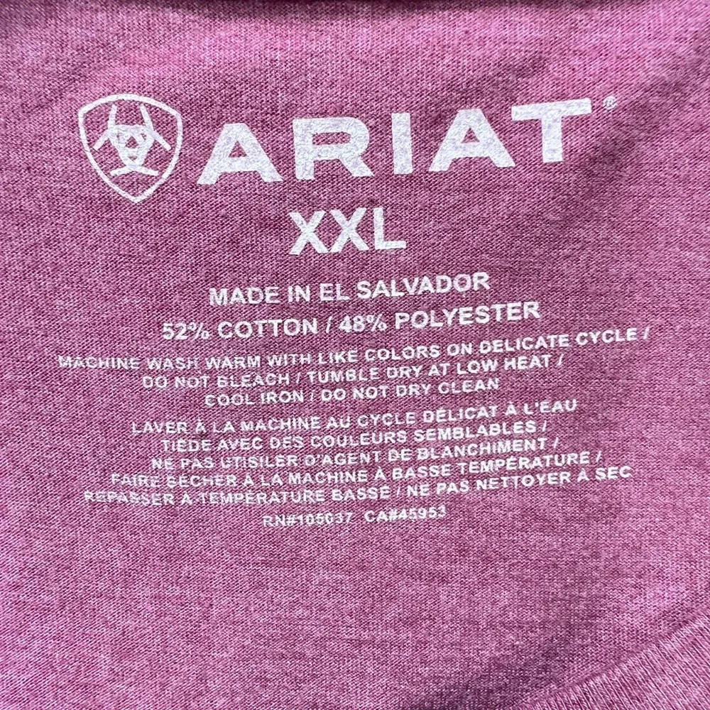 Ariat Graphic Tee XXL Red Heather Western Desert Sunglasses T-Shirt Cotton Blend